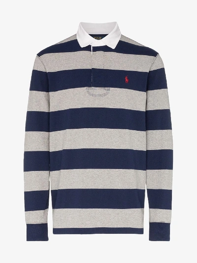 Shop Polo Ralph Lauren Striped Polo Shirt In Blue