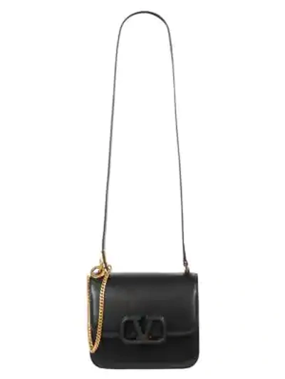 Shop Valentino Women's Small Vsling Leather Crossbody Bag In Black