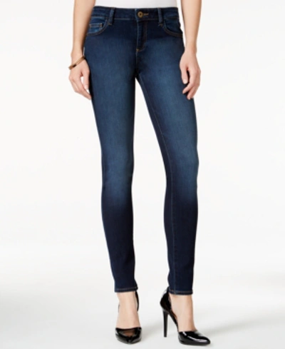 Shop Dl 1961 Florence Mid Rise Instascuplt Skinny Jeans In Dark Blue