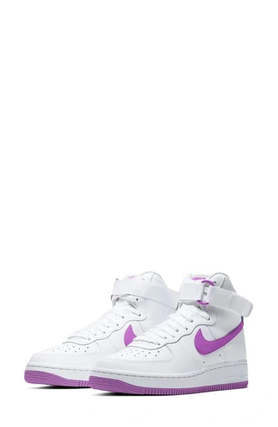 Shop Nike Air Force 1 High Top Sneaker In White/ Hyper Violet/ White