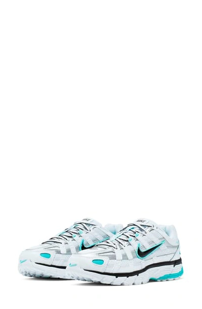Shop Nike P-6000 Sneaker In White/ Black/ Silver/ Aqua