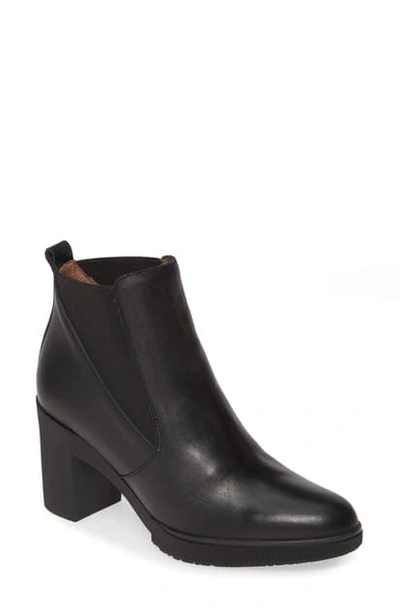 Shop Wonders M-3706 Bootie In Black Smooth Leather