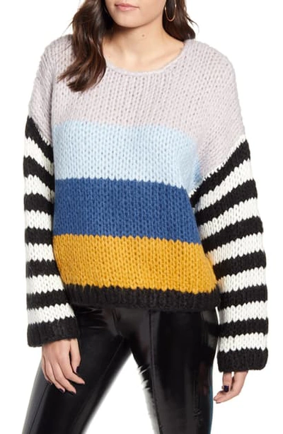 Shop Blanknyc Stripe Oversize Sweater In Mixed Signals