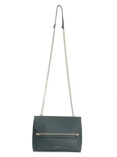 Shop Strathberry East/west Stylist Leather Crossbody Bag In Bottle Green