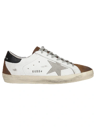 Shop Golden Goose Superstar Sneakers In White/mud