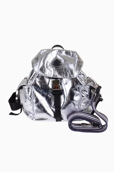 Shop Moncler Backpack In Argento