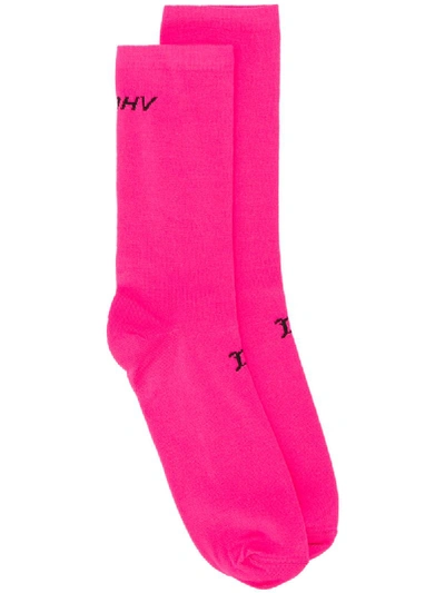 Shop Misbhv Socken Mit Logo - Rosa In Pink