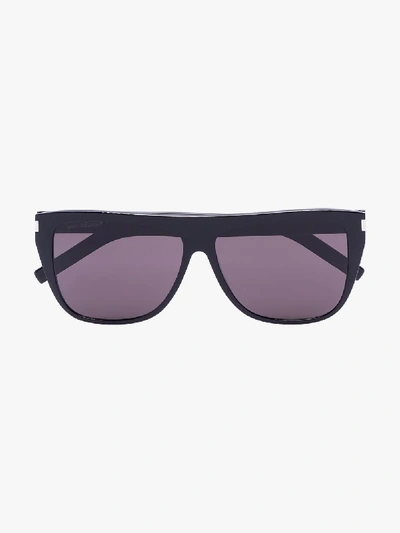 Shop Saint Laurent Eyewear Black D Frame Sunglasses
