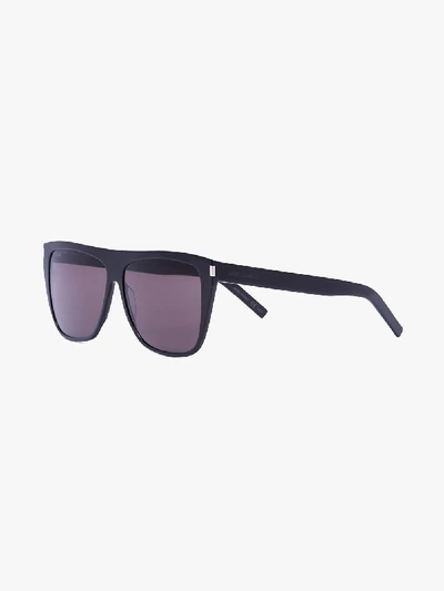 Shop Saint Laurent Eyewear Black D Frame Sunglasses