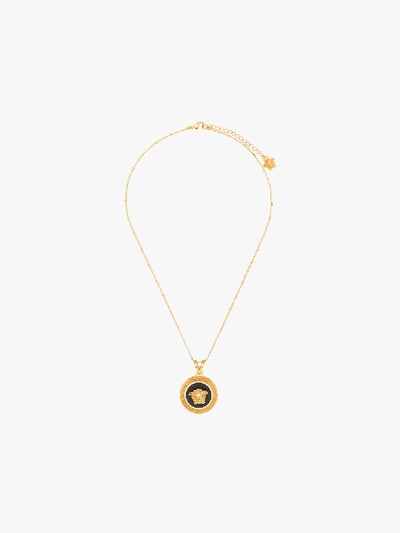 Shop Versace Gold Tone Medusa Tribute Pendant Necklace