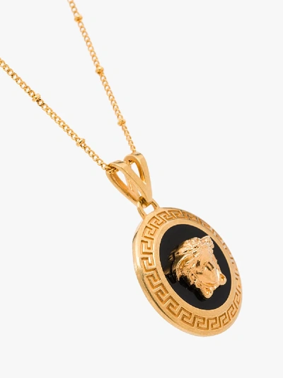 Shop Versace Gold Tone Medusa Tribute Pendant Necklace