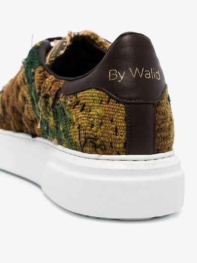 Shop By Walid Multicoloured 19th Century Fabric Sneakers In Brown