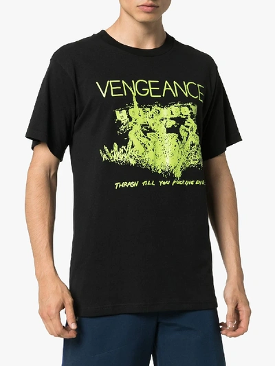 Shop Nasaseasons Vengeance Graphic Print Cotton T-shirt In Black