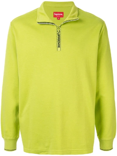 Shop Supreme World Famous Half-zip Pullover In Green