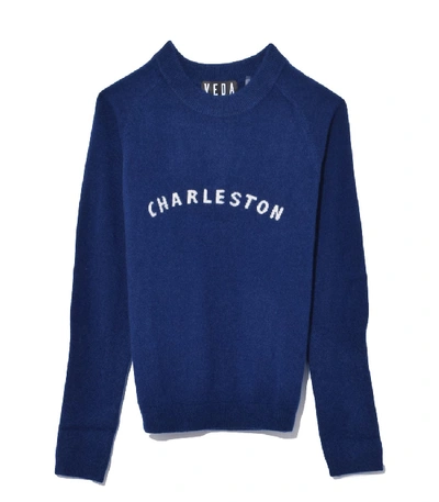 Shop Veda Gus Cashmere Sweater In Navy Charleston