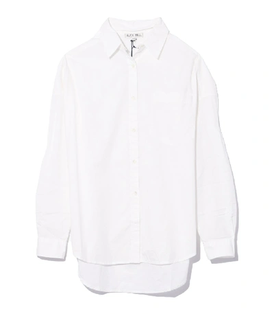Shop Alex Mill Oversized Shirt With Removable Collar In White