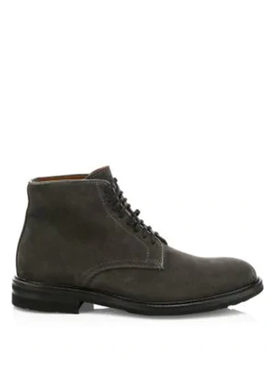 Shop Aquatalia Renzo Suede Lace-up Boots In Dark Charcoal