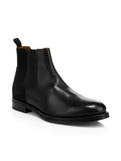 Shop Aquatalia Giancarlo Leather Chelsea Boots In Black