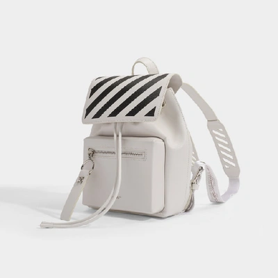 Shop Off-white Diag Binder Backpack In White
