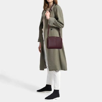 Shop Apc Aurélie Bag In Brown Lizard Embossed Leather