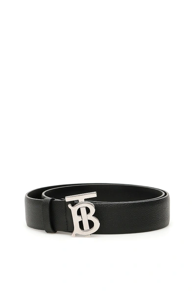 Shop Burberry Tb Buckle Belt In Black (black)