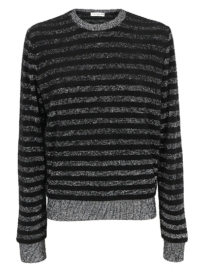 Shop Saint Laurent Sweatshirt In Noir/argent