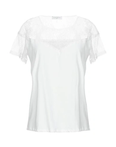 Shop Sandro T-shirt In White