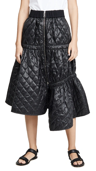 Shop Tibi Asymmetric Skirt In Black