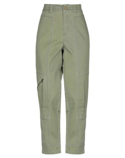 Shop Set Pants In Military Green