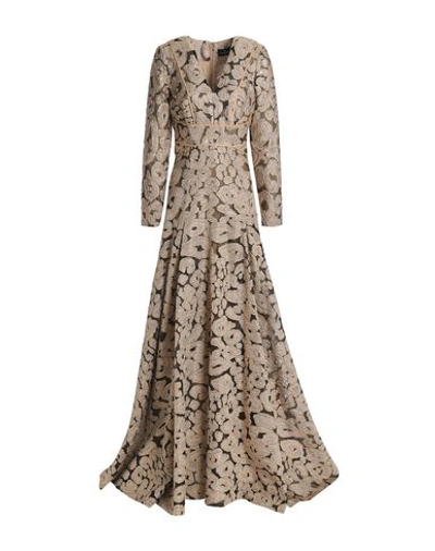 Shop J Mendel Long Dresses In Light Brown