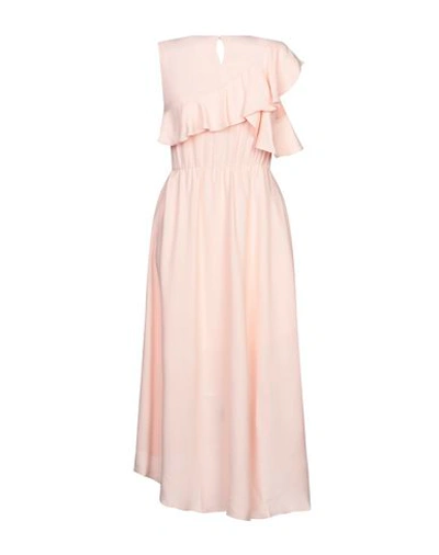 Shop Maje 3/4 Length Dresses In Light Pink