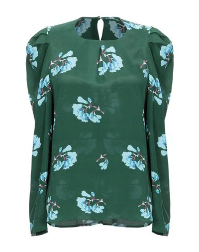 Shop Maje Blouse In Green