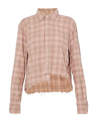 Shop Current Elliott Checked Shirt In Light Pink