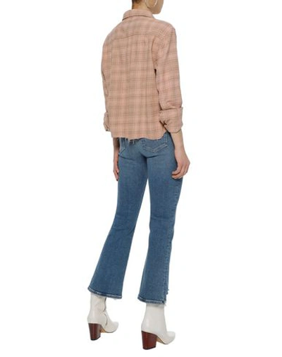 Shop Current Elliott Checked Shirt In Light Pink