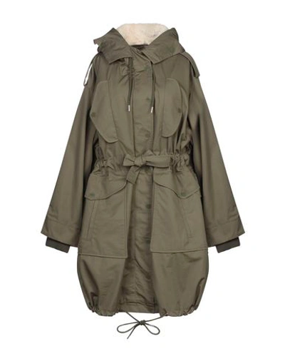 Shop Sandro Coats In Military Green