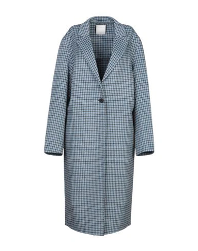 Shop Sandro Coat In Sky Blue