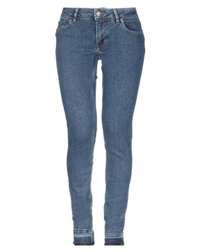 Shop Maje Denim Pants In Blue