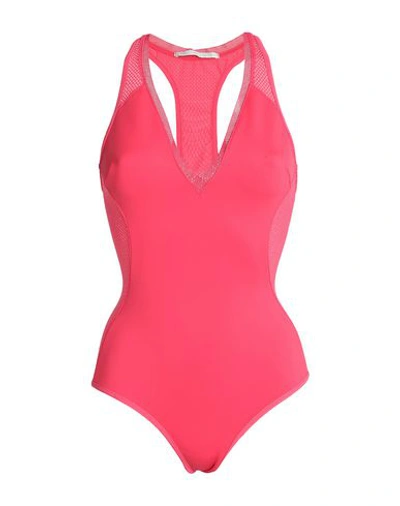 Shop Stella Mccartney Swmwr-onepiece Woman One-piece Swimsuit Fuchsia Size S Polyester, Elastane, Polyami In Pink