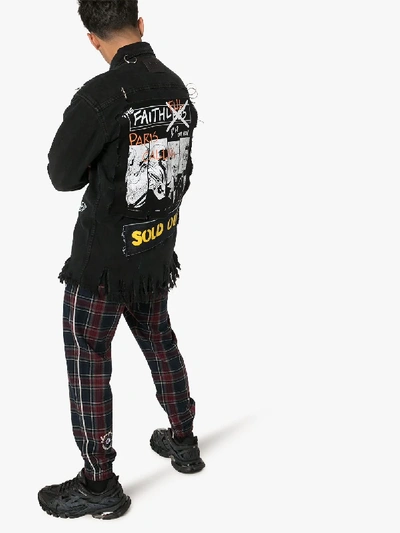 Shop Faith Connexion Graffiti Print Zipped Jacket In Black