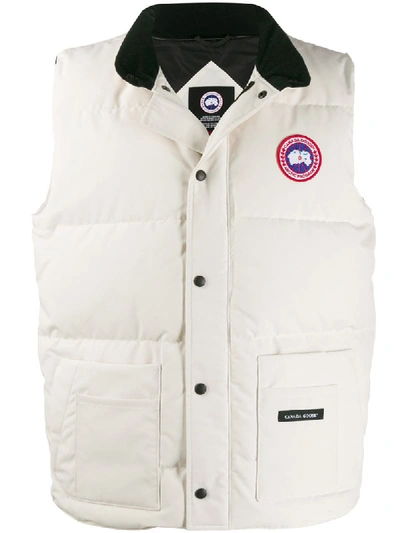 Shop Canada Goose Padded Freestyle Gilet In White