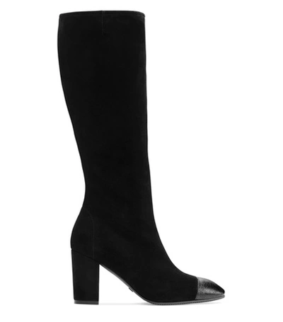 Shop Stuart Weitzman The Jacinda In Black Suede