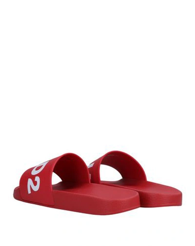 Shop Dsquared2 Man Sandals Red Size 7 Rubber