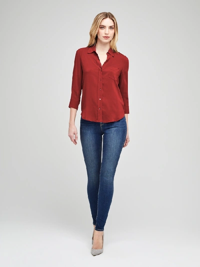 Shop L Agence Ryan Blouse In Redstone