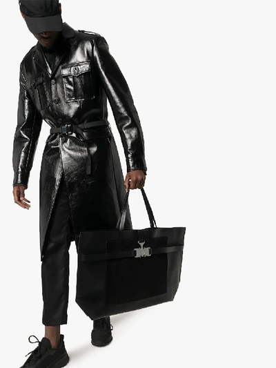 Shop Alyx 1017  9sm Black Buckle Tote Bag