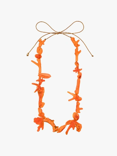 Shop Dinosaur Designs Orange Rockpool Coral Necklace