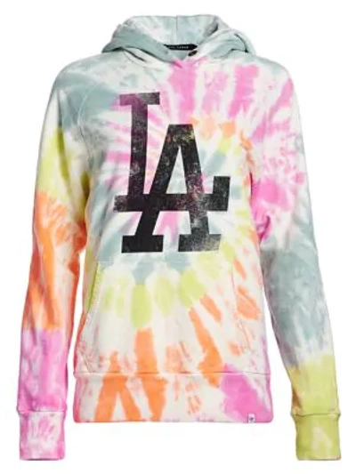 Shop 47 Dye House La Dodgers Tie Dye Hoodie In South Sea