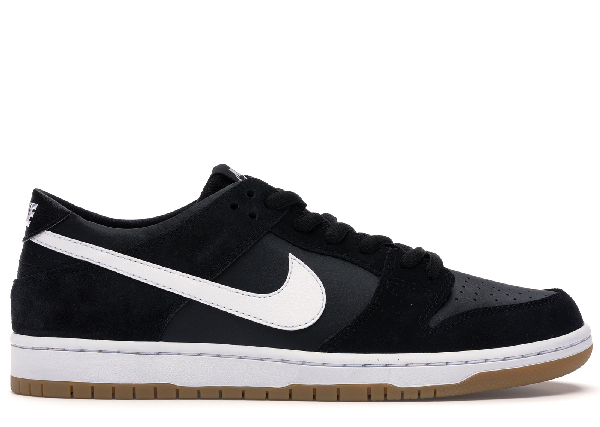 dunk low black white