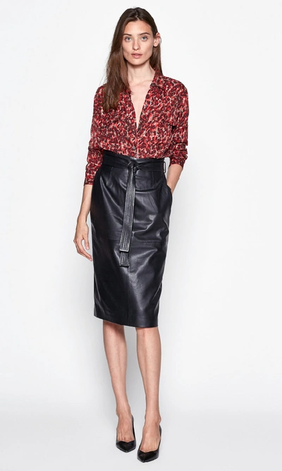 Shop Equipment Alouetta Leather Skirt In True Black