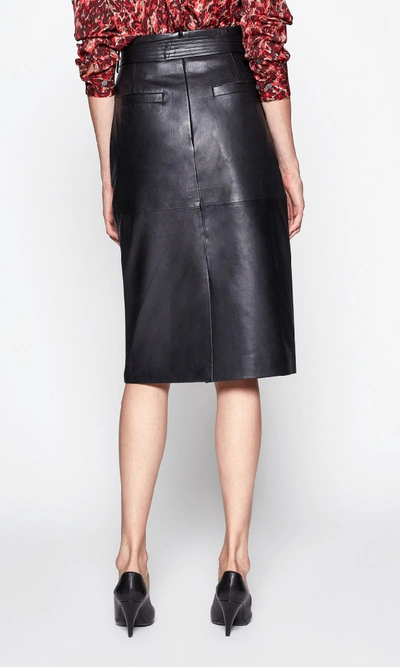 Shop Equipment Alouetta Leather Skirt In True Black