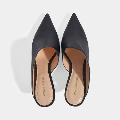 Shop Nicholas Kirkwood Leeloo 60mm Mules In Black Calfskin Leather